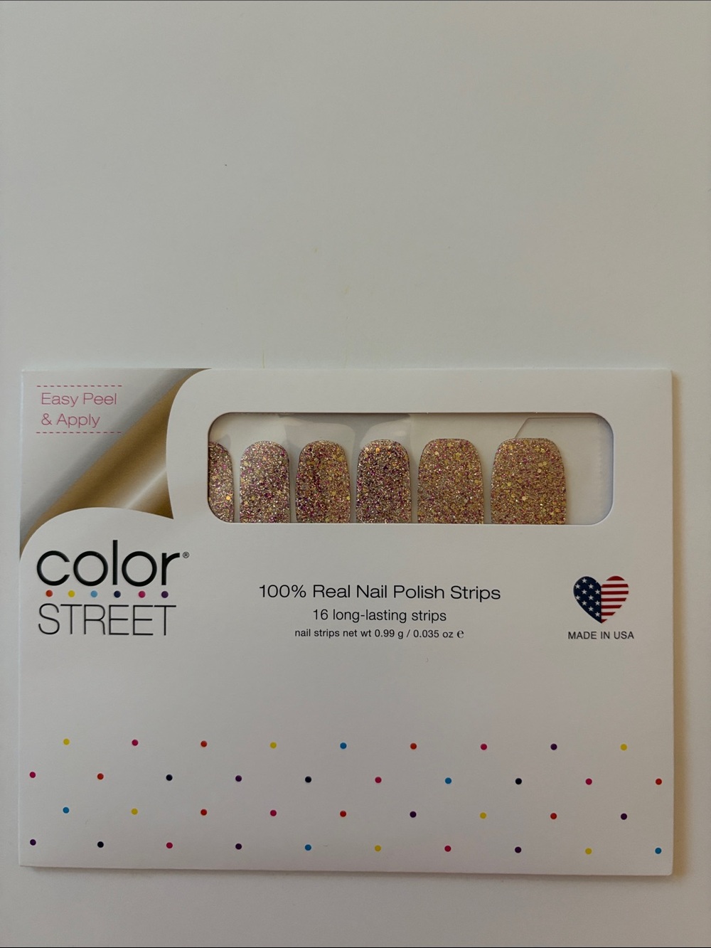 Color Street Nail Polish Strips Gold Glitter Tokyo Lights